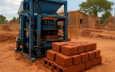 Revolution in construction: bricks making machine in uganda accelerates local brick production.